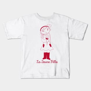 French Girl, La Jeune Fille Kids T-Shirt